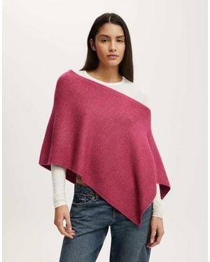 Cotton On Softest Luxe Poncho - Red