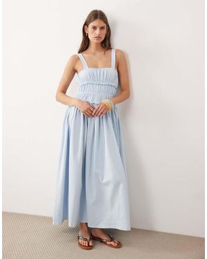 ASOS Shirred Cami Maxi Dress - Blue
