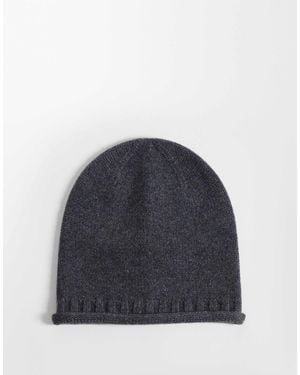 ASOS Pattern Edge Rolled Hem Skull Beanie - Blue