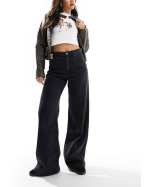 Pull&Bear High Rise Wide Leg Jean - Blue