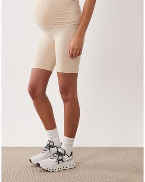Mama.licious Mamalicious Maternity Seamless Shorts - White