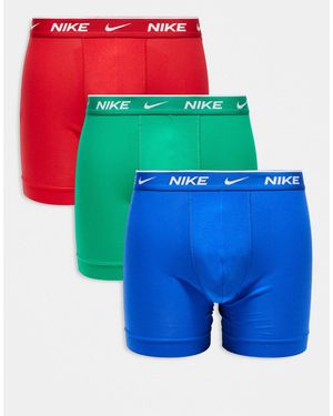 Nike – everyday cotton – 3er-pack stretch-boxer-slips - Blau