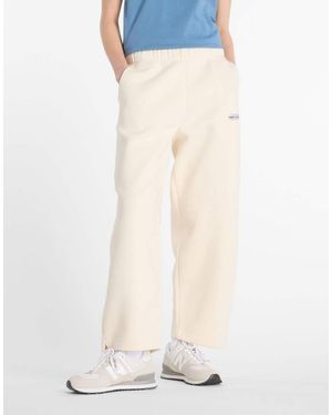 New Balance Pantalones De Pernera Barrel De Felpa Reimagined De - Blanco