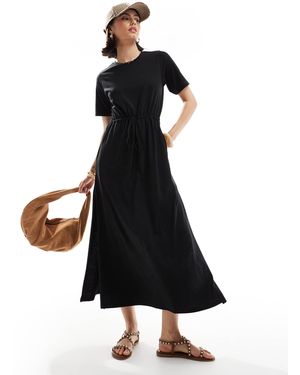 Threadbare Robe babydoll courte à manches courtes - Noir