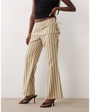 Lioness Alpine Skirt Tie Detail Flared Pants - Natural