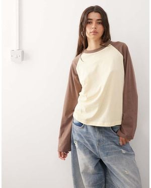 Collusion Oversized Raglan T-Shirt - Multicolour