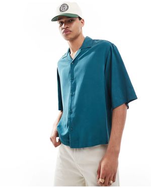 ASOS – kastiges oversize-hemd - Blau