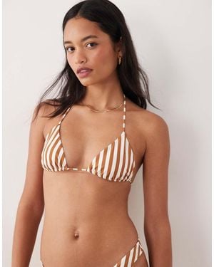 Free Society Triangle Bikini Top - Brown