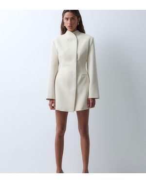 ASOS Asos X The Sourced Collection Blazer Dress With Open Back Detail - White
