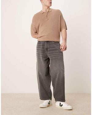ASOS Jeans Oversize Extra Ampi Slavato - Blu