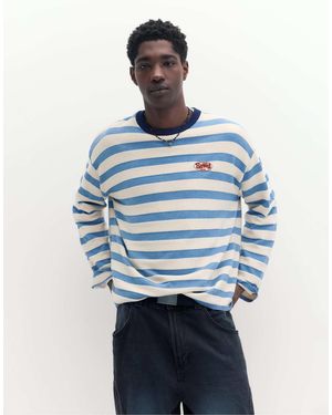 Pull&Bear – stwd – gestreifter pullover - Blau