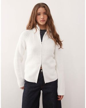 Monki – strickjacke - Natur