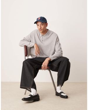 ASOS – hochwertiger, kastiger oversize-pullover - Natur