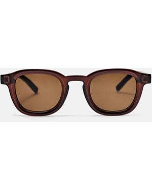 Pull&Bear – sonnenbrille aus kunstharz - Braun