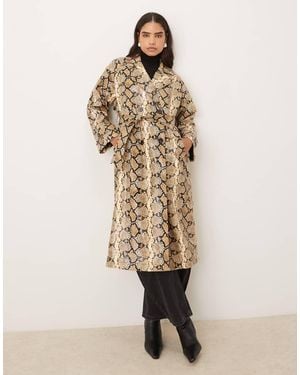 Glamorous Double Breasted Trench Coat - Natural