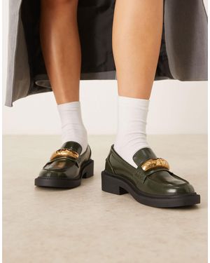 ASOS Mistral Trim Detail Loafers - Multicolor