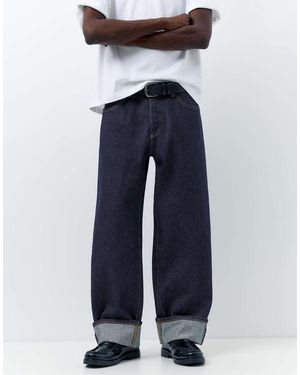 Pull&Bear Jeans Dritti Con Cimosa - Blu