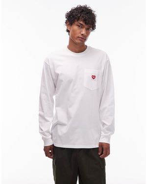 Carhartt – langärmliges loose fit shirt - Weiß