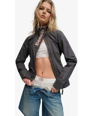 Bench x Superdry & Co Double Zip Funnel Ripstop Jacket - Blue