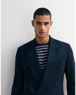 ASOS Slim Double Breasted Suit Jacket - Blue