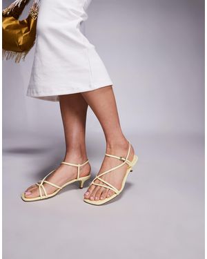 Public Desire Glint Strappy Barely There Sandals - White