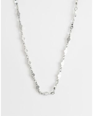 ASOS Hexagon Link Chain Necklace - White