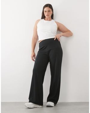 4505 Curve Icon Wide Leg Dance Pant With Seam Detail - White