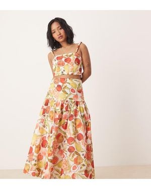 Forever New Midaxi Skirt Co-Ord - Orange