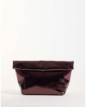 ASOS Roll Top Clutch Bag - White