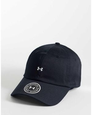 Under Armour Gorra Negra Ajustable Básica Con Corona Plana De - Azul
