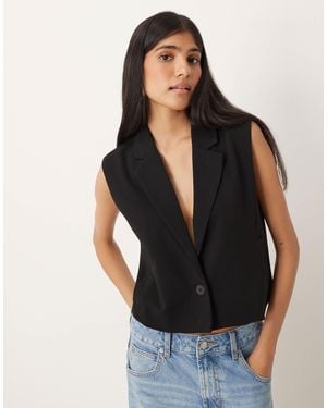 Jdy Cropped Waistcoat - Black