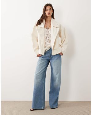 Mango – kurzer trenchcoat - Blau