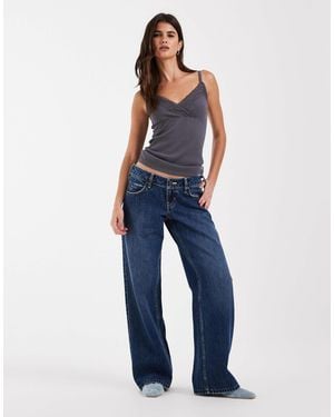 Hollister Ultra Low Rise baggy Jeans - Blue