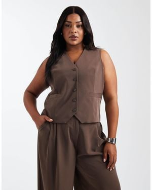 ONLY Tailored Waistcoat - Brown