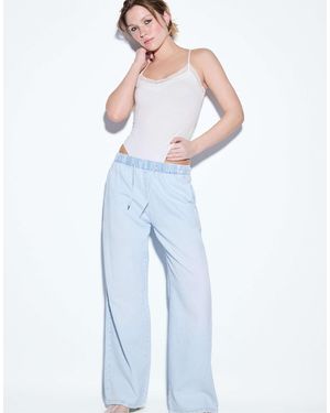 Stradivarius – fließende jeans - Blau