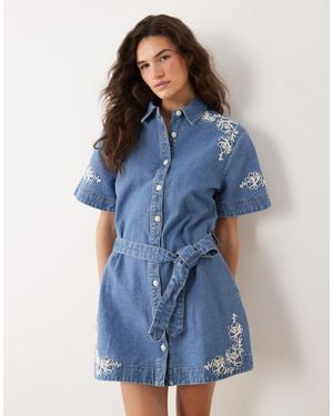 Designer Embroidered Denim Dresses for Women - Up to 34% off