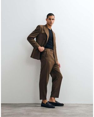 ASOS Carrot Fit Suit Trousers - White