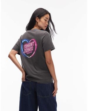 Tommy Hilfiger Short Sleeve Relaxed Fit Neon Logo T-shirt - Blue