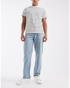 ASOS Vaqueros Azules De Corte Recto Con Lavado Claro De