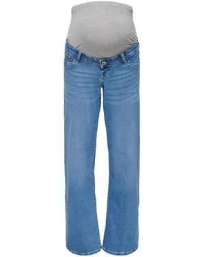 ONLY – wide-fit-umstandsjeans - Blau