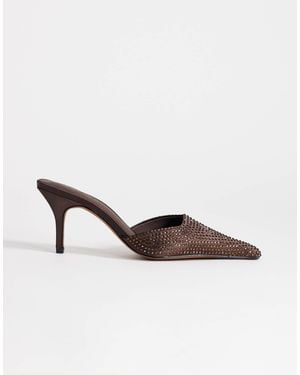 TOPSHOP Avery Embellished Mule Mid Court - Brown