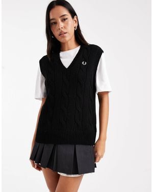 Fred Perry – strickpullunder - Schwarz