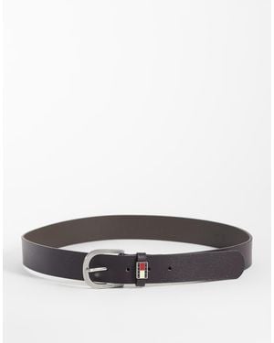 Tommy Hilfiger Cinturón De Cuero Ryan Marrón - Gris
