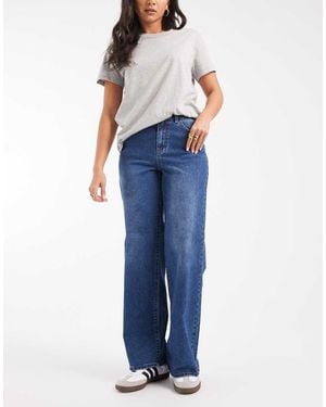 Object Rio Mae Wide Leg Jeans - Blue