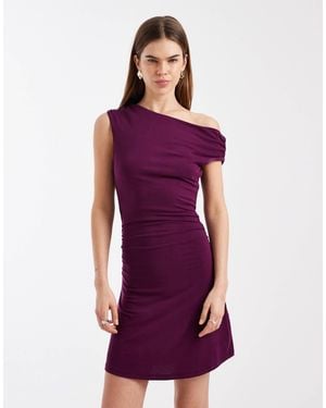 Cotton On Sandy Asymmetric Mini Dress - Purple
