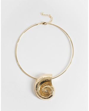 ONLY Collier à pendentif coquillage - dé - Métallisé