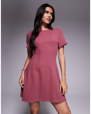 ASOS Supersoft Seam Detail Mini Dress - Purple