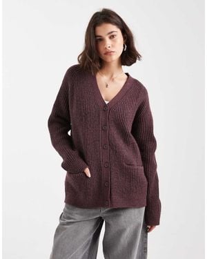 ASOS Oversized Boyfriend Cardigan - Purple