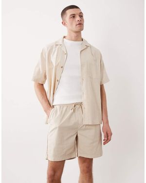 River Island Pull On Shorts - Natural