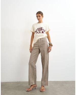TOPSHOP Cinch Low Rise Relaxed Jean - White